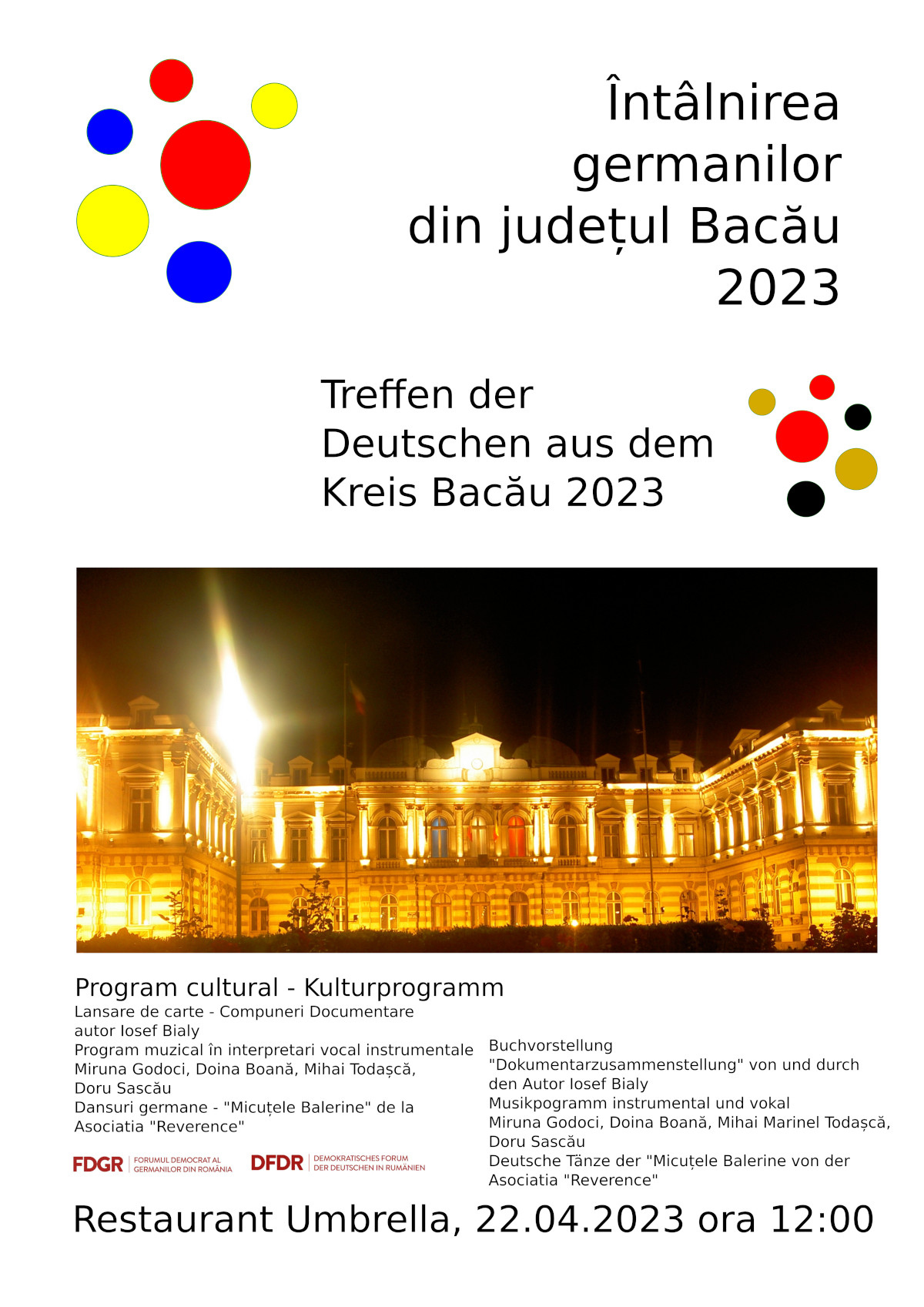 2023 Tag der deutschen Minderheit Bacau Plakat 1200